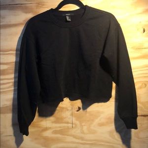 Blk Crop top sweater
